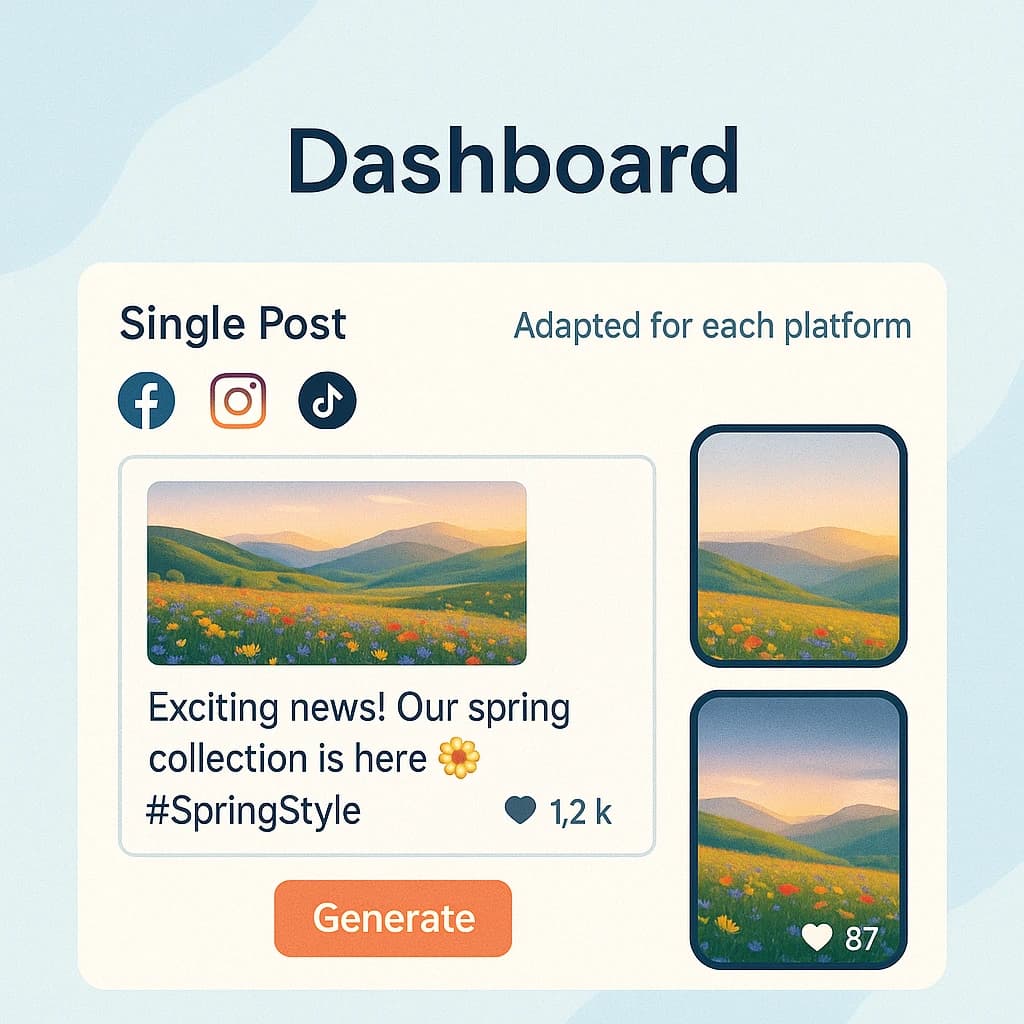 G2 Grid showing ReachCopilot as a leader in Social Media Suites